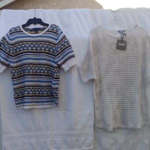 Bundle sunglasses&2 stylish/knit/100% cotton sweaters, Charter Club & Marshell